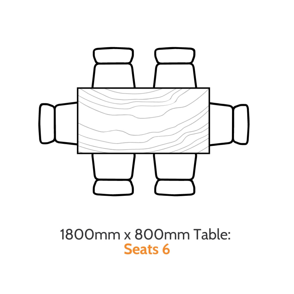 6 seater table