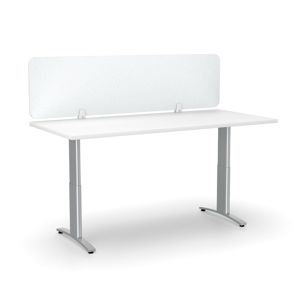 white desk screen