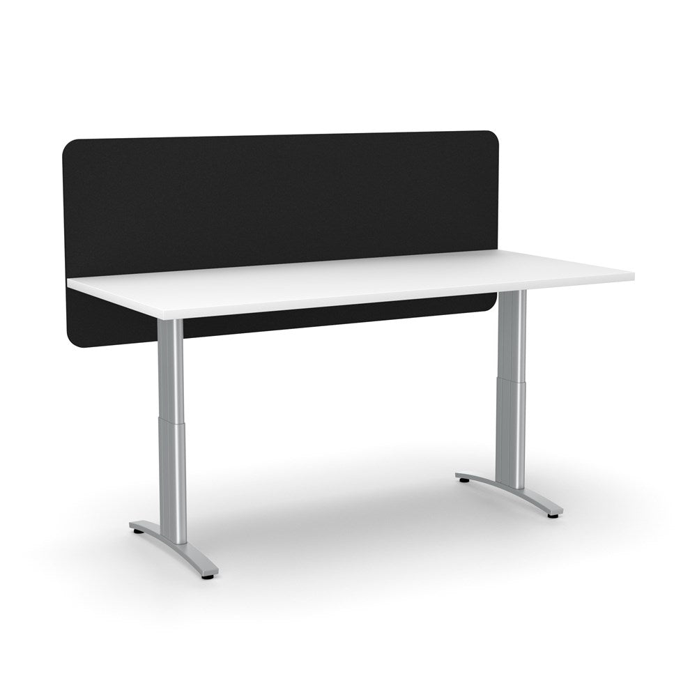 black privacy desk screen