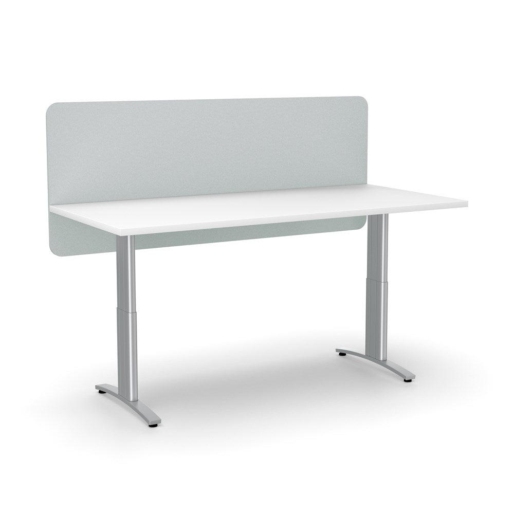 light grey desk panel