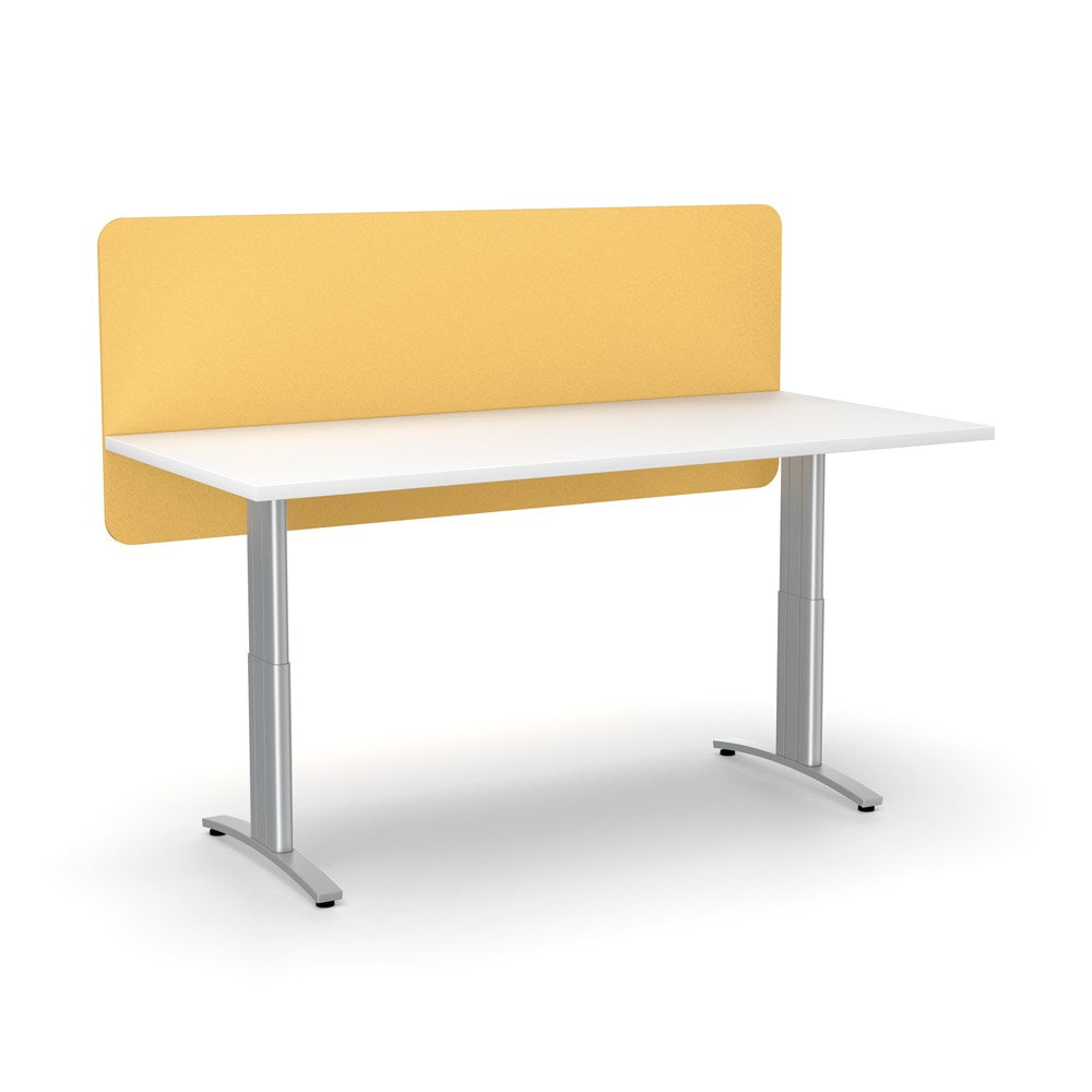 mustard yellow privacy desk screen
