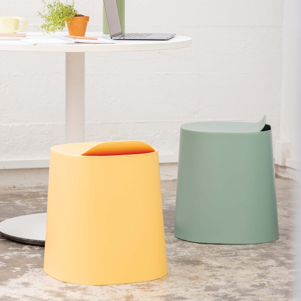 yellow and green stools