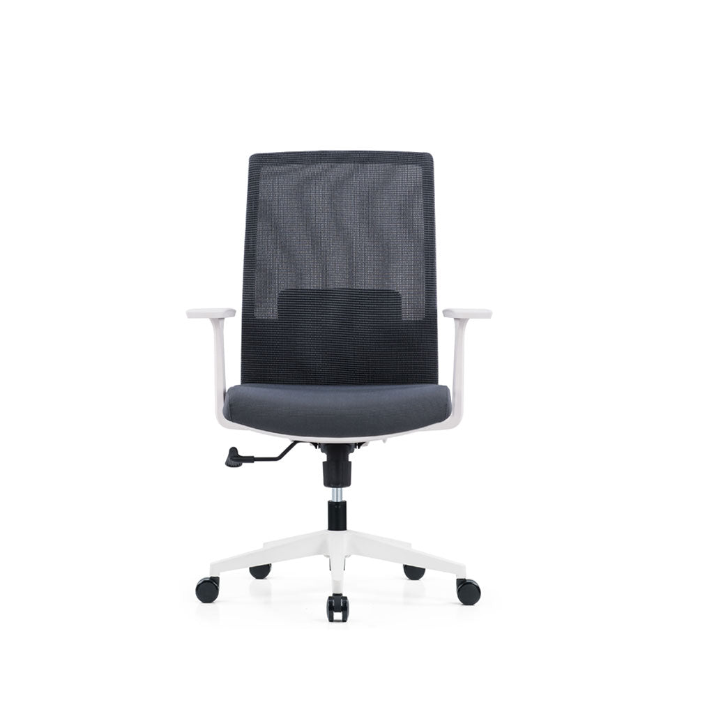 white and charcoal office chair