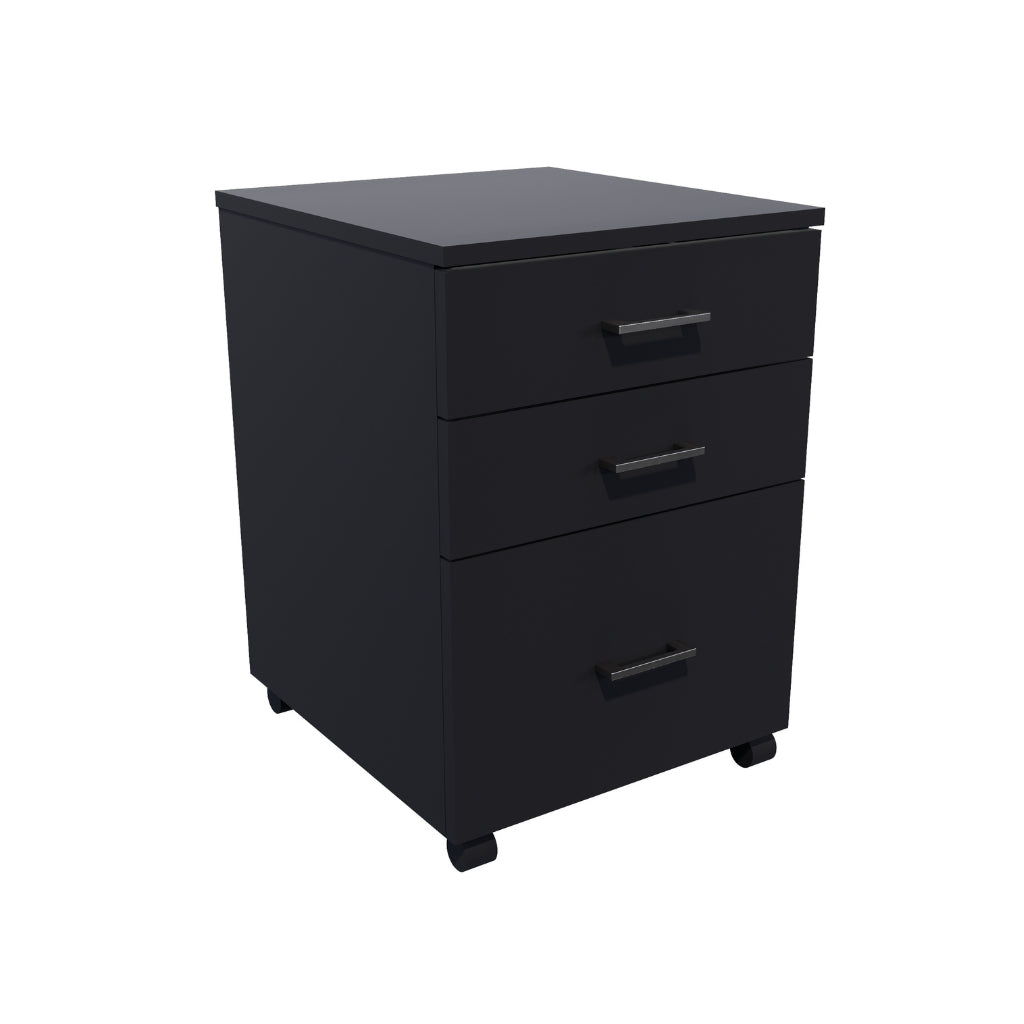 black 2 drawer