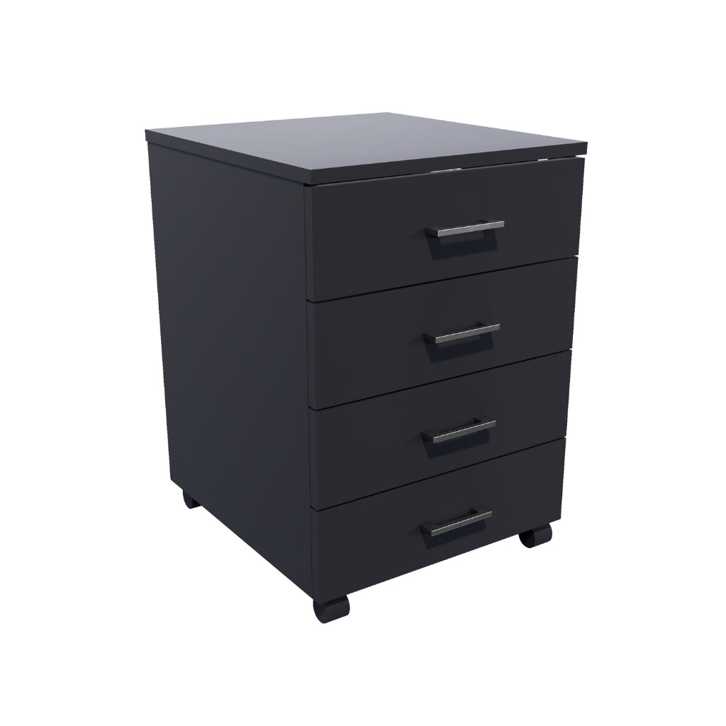 4 drawer mobile unit black