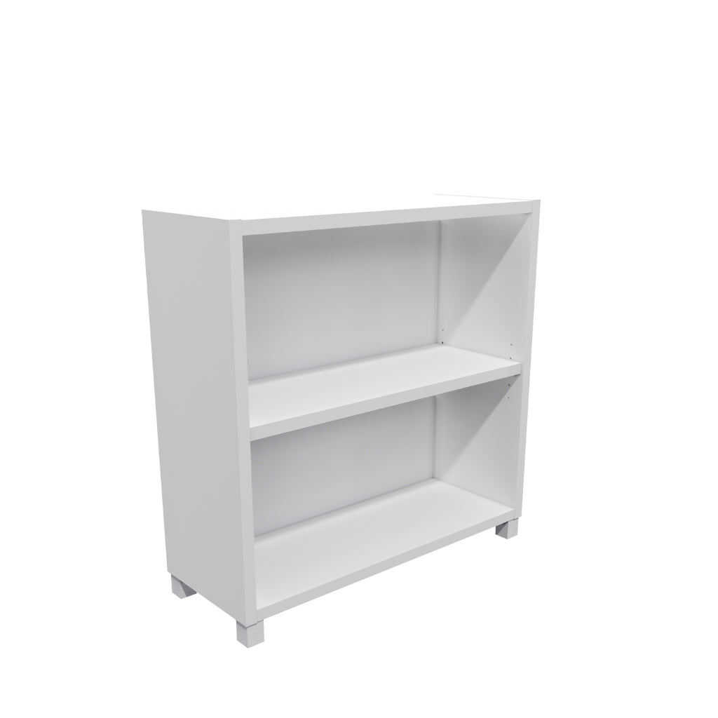 small white bookcase