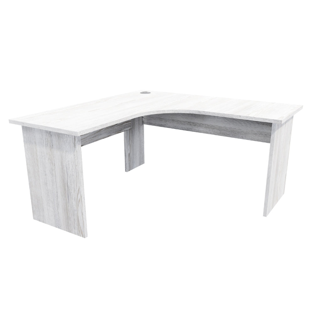 whitewashed corner desk