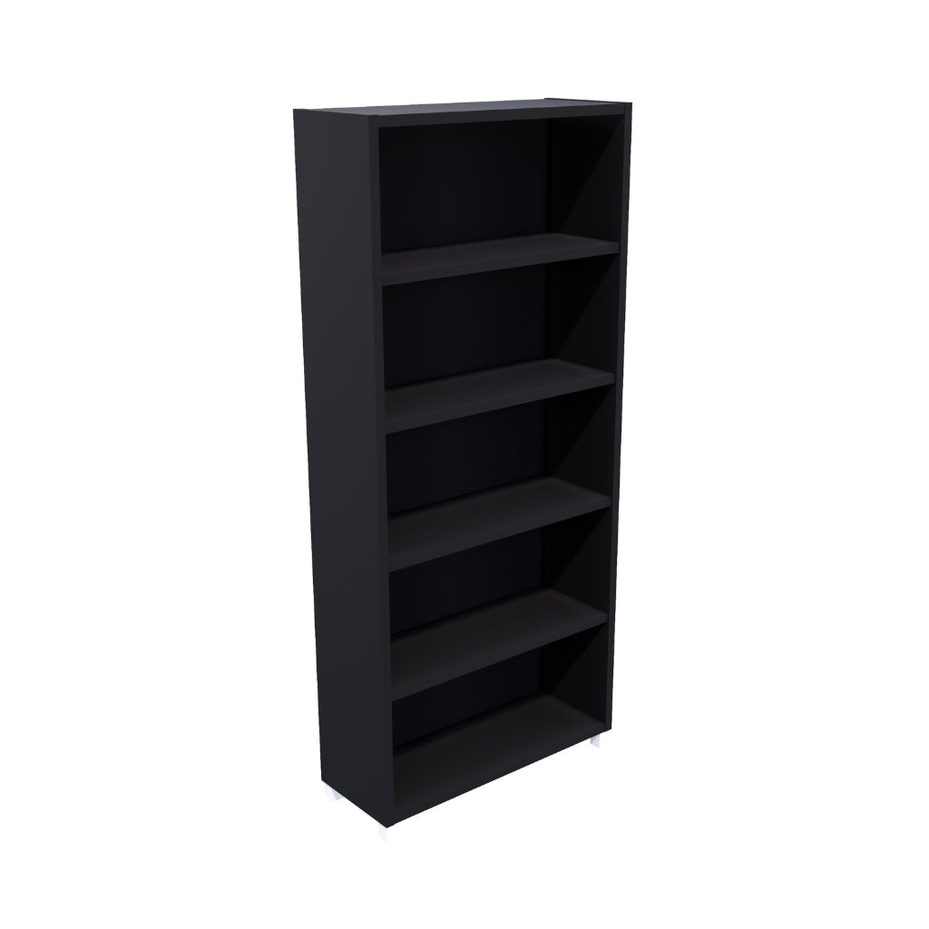 black 1800 high bookcase