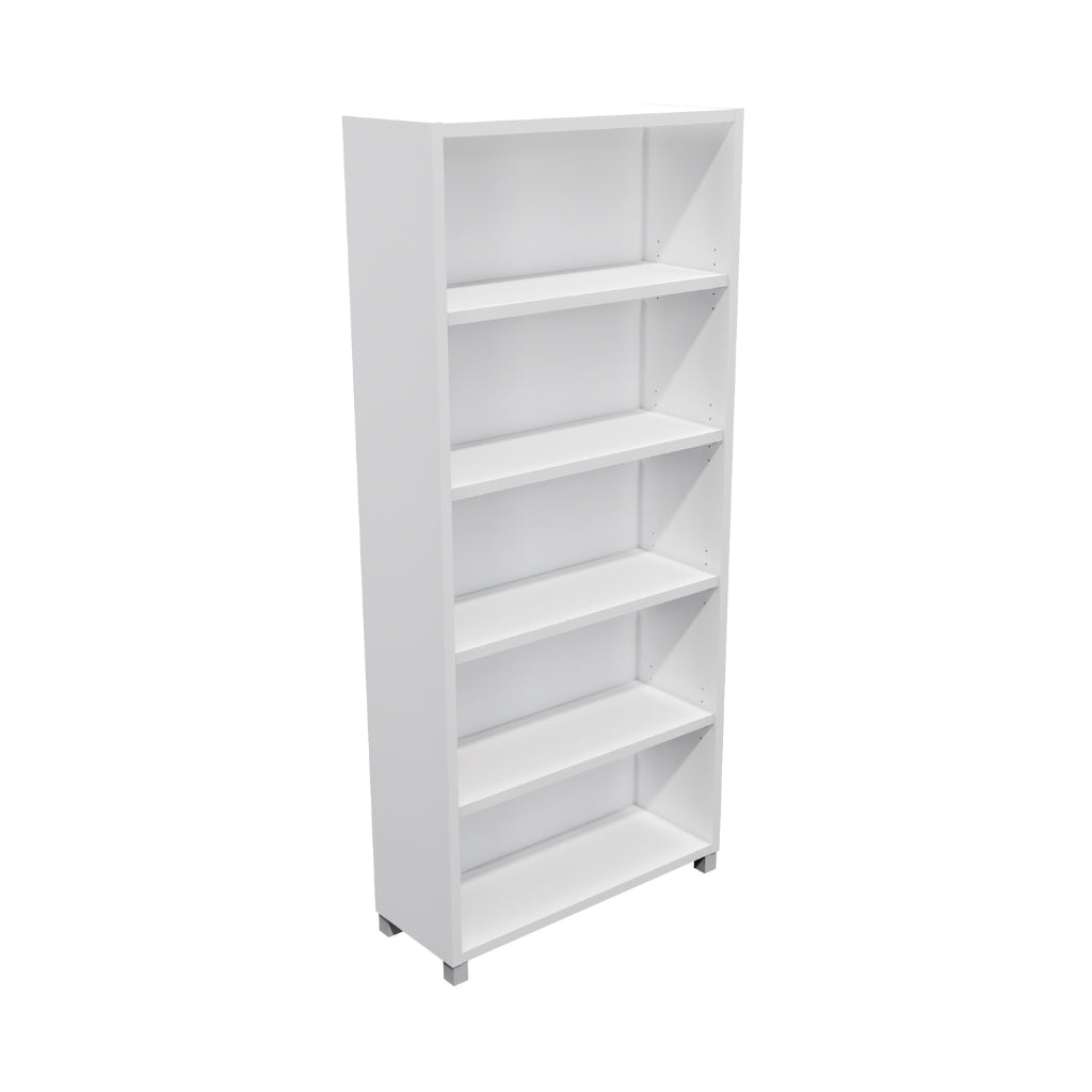 white 1800 high bookcase