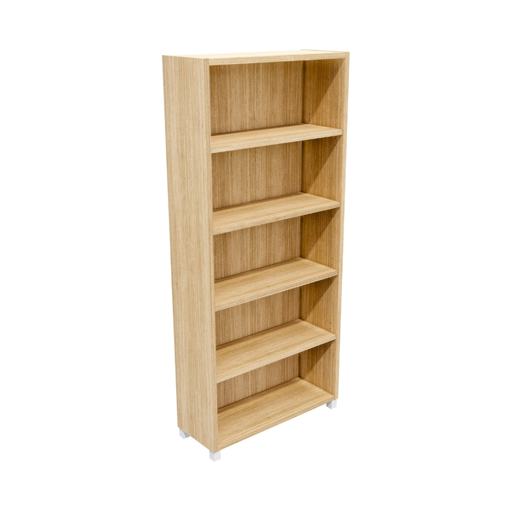 teak 1800h bookcase with feet
