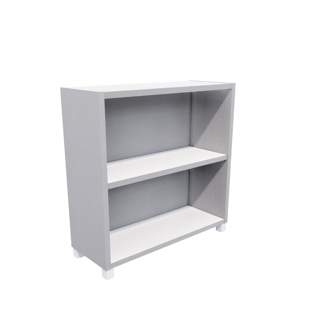 small silver bookcase