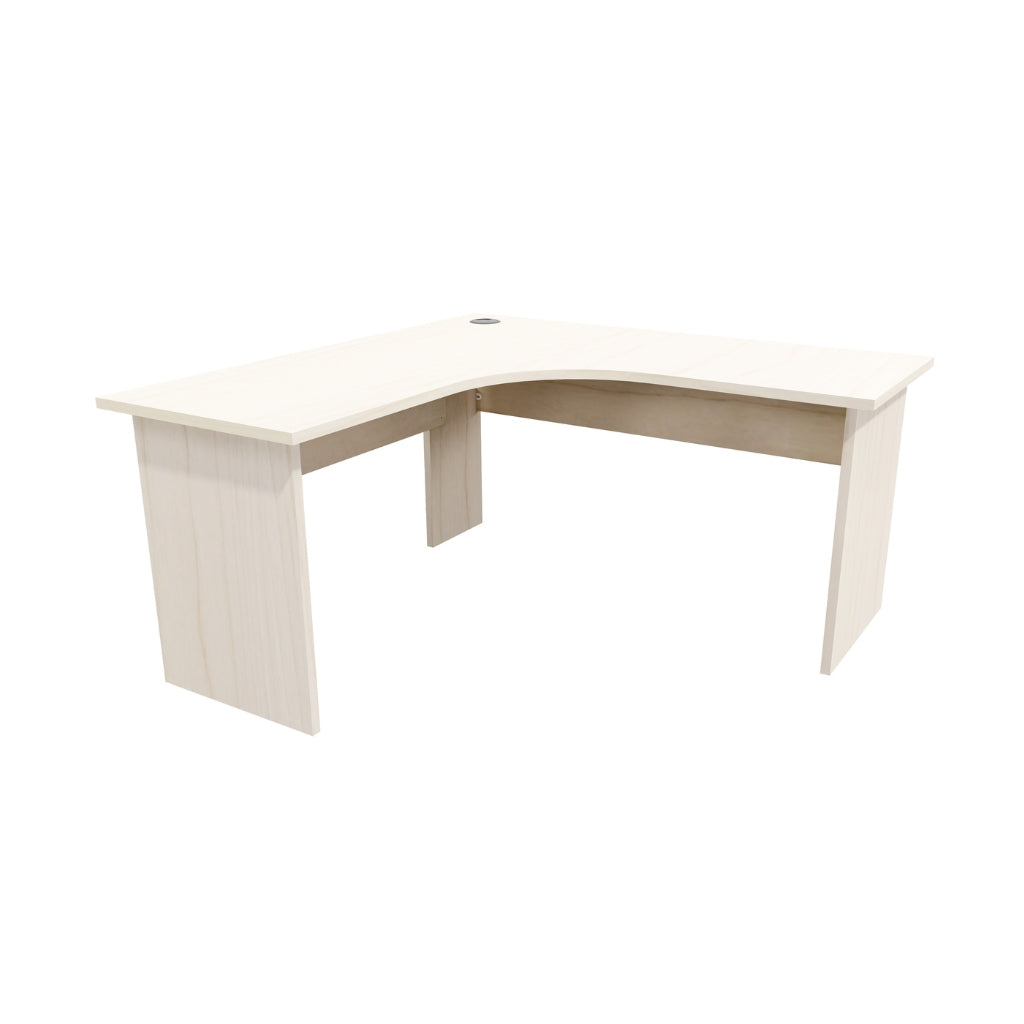 white washed corner desk