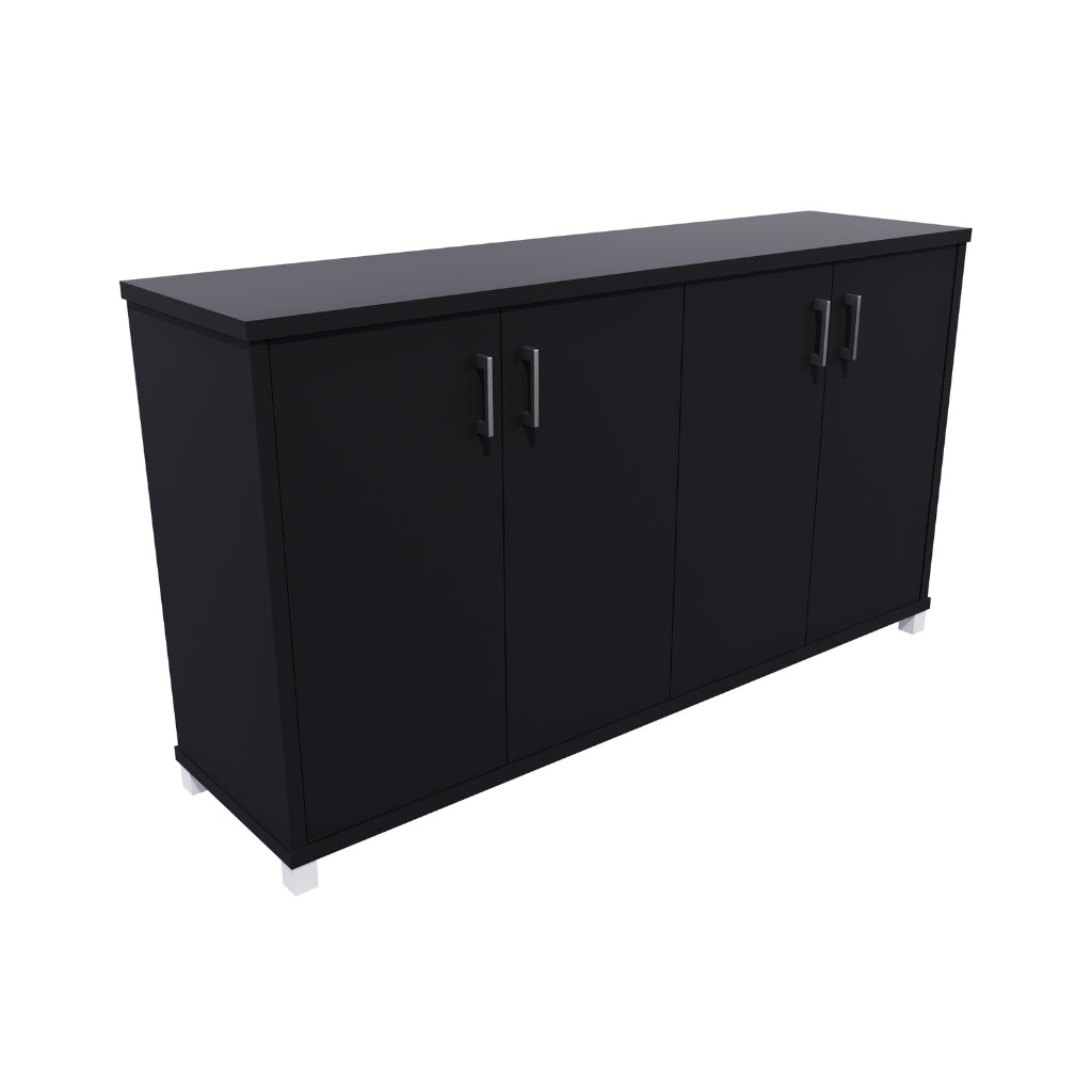black 1500w credenza with feet