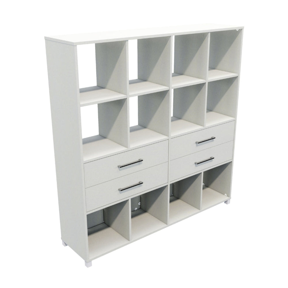white 12 cubby