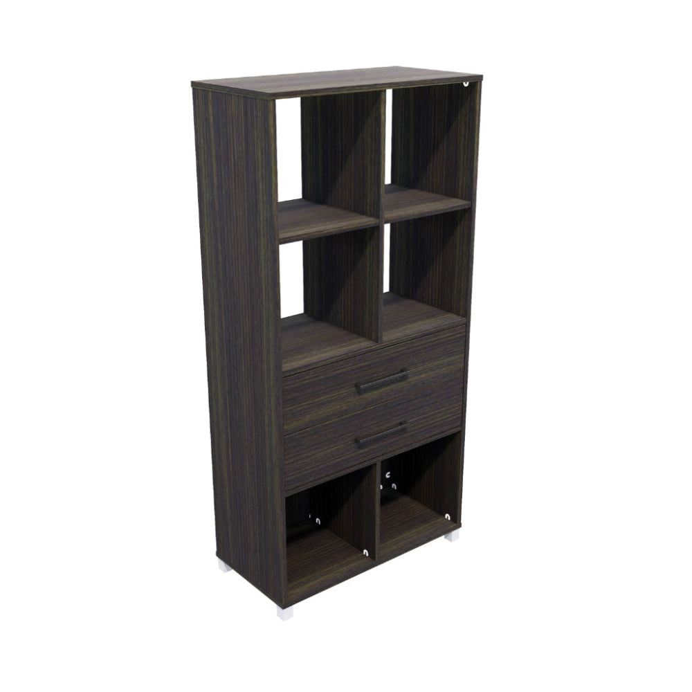 6 cubby with two drawers