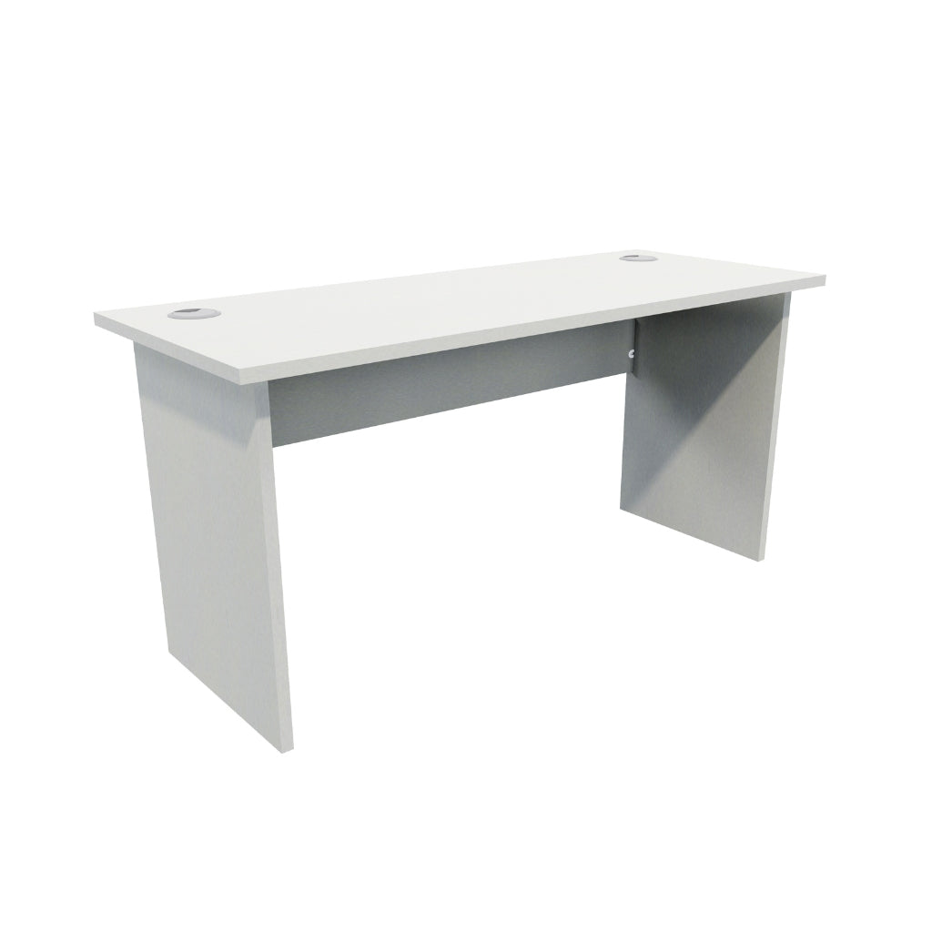 grey straight desk