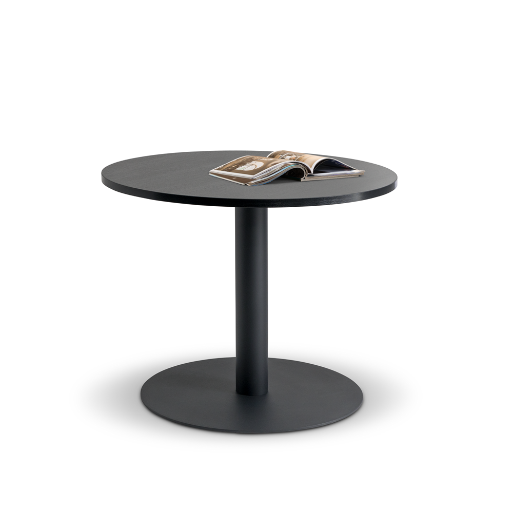 metal and black top table