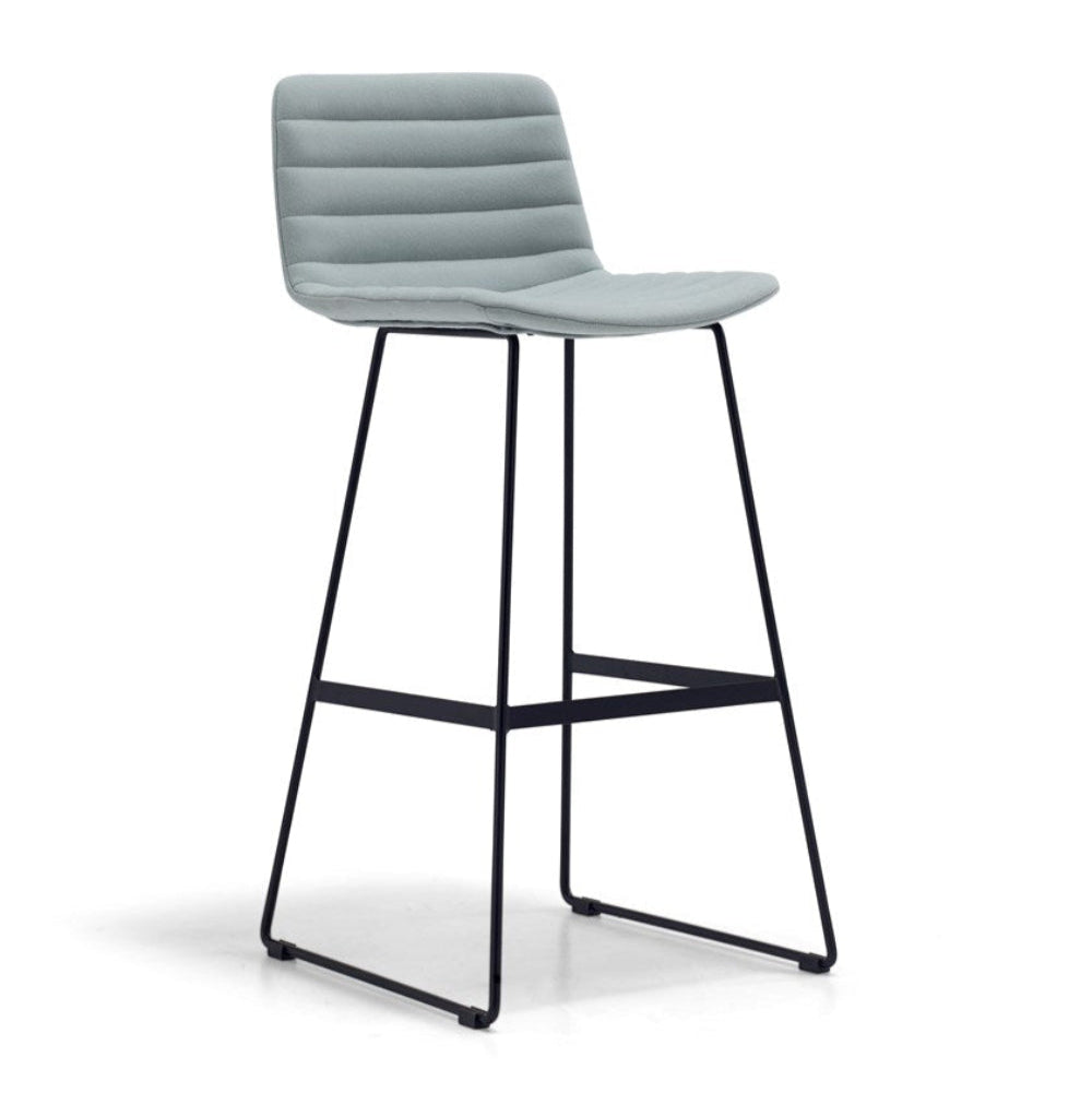 Maven Upholstered High Back Bar Stool in Pale Blue *Clearance*