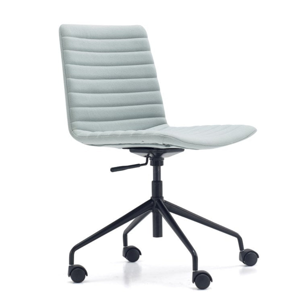 Maven Fully Upholstered Swivel Chair in Pale Blue *Clearance*