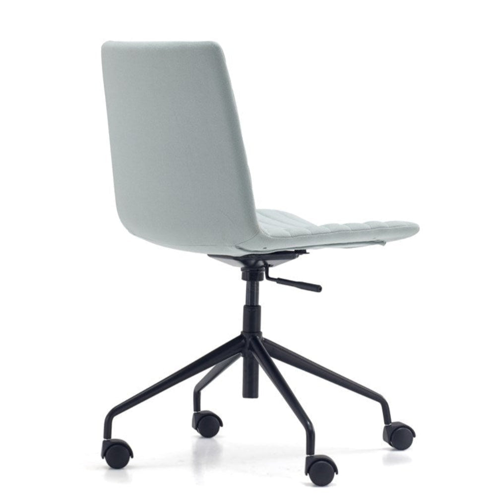 Maven Fully Upholstered Swivel Chair in Pale Blue *Clearance*