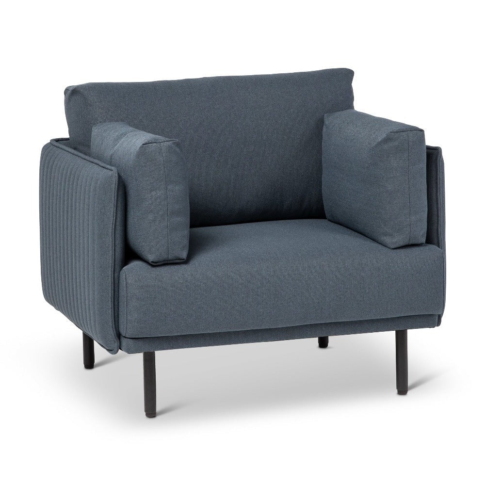 blue modern one seater seat
