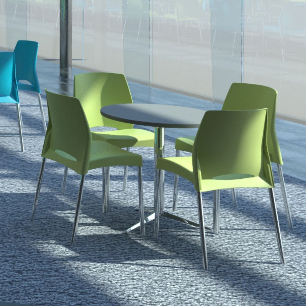 green cafe chairs