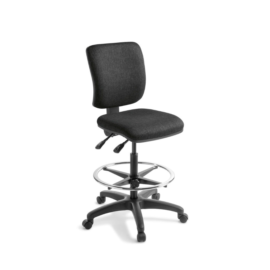 Black office chair with highrise base
