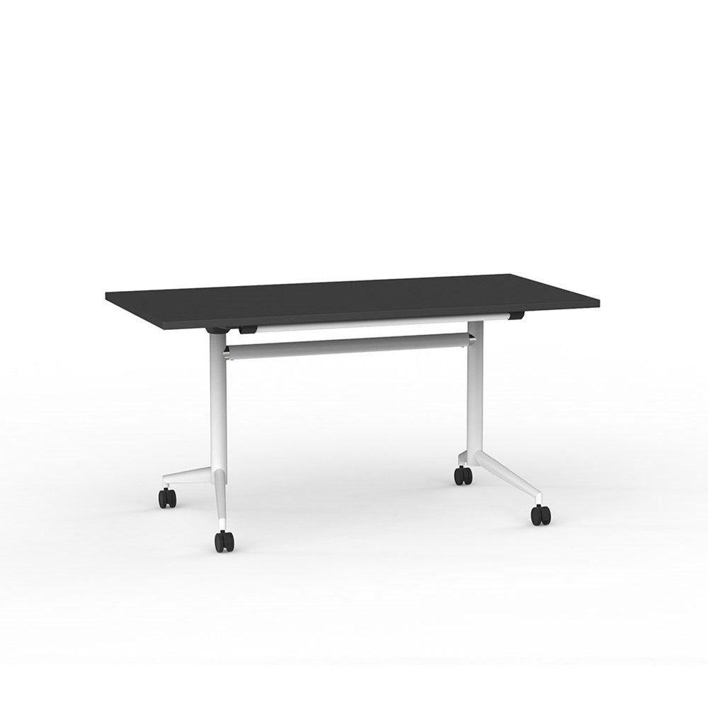 white frame mobile table