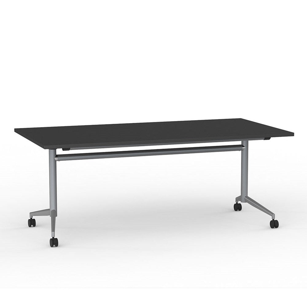 silver and black table