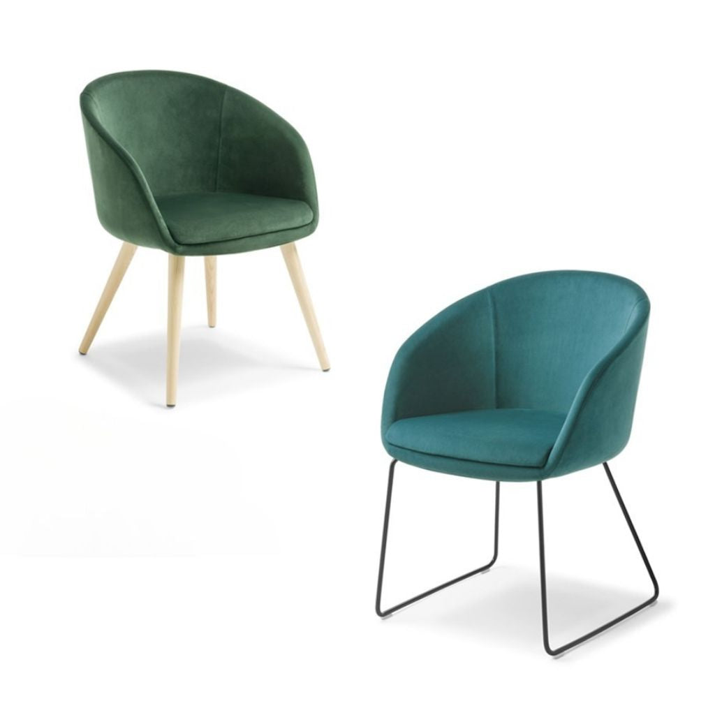 soft bucket style visitor chairs
