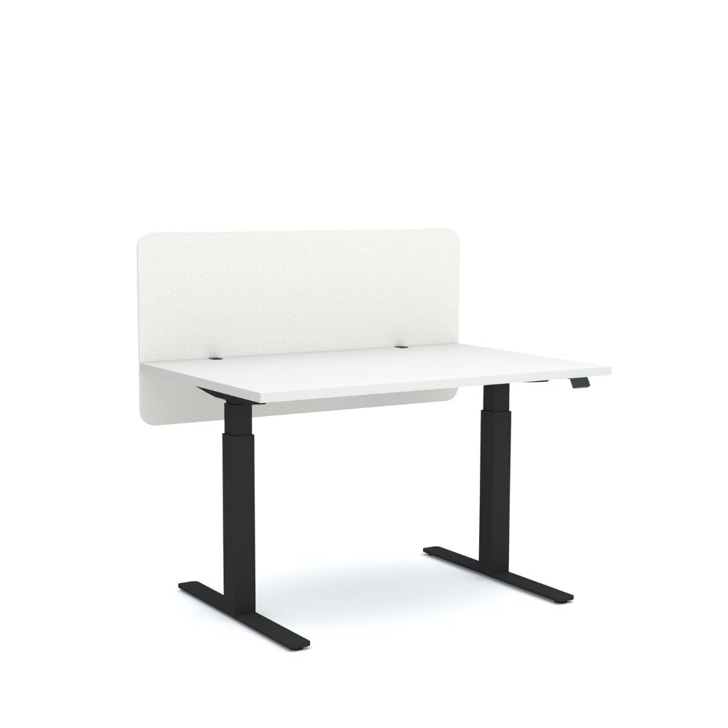 pale grey privacy desk screen