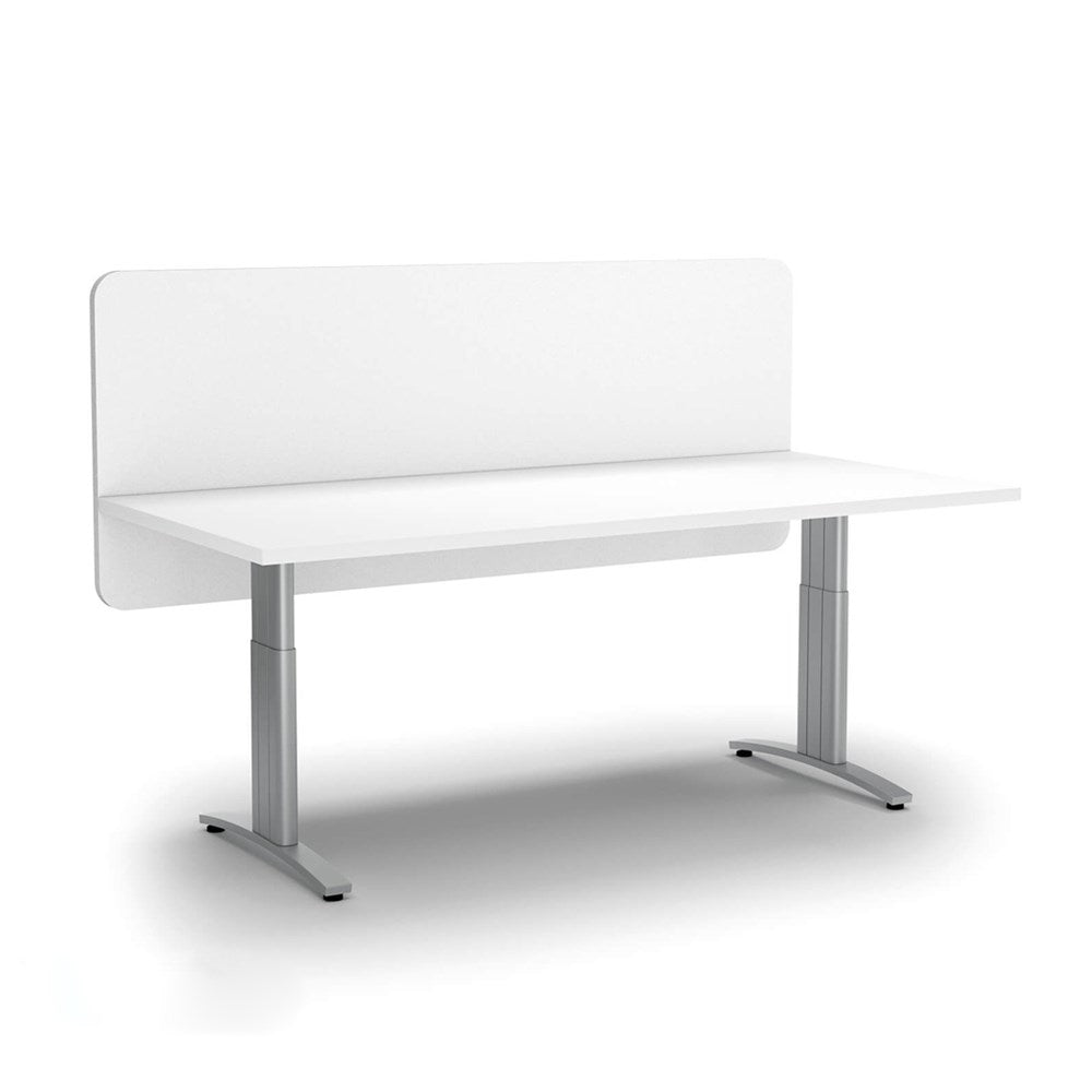 white privacy desk screen