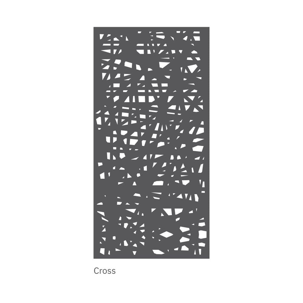 hanging acoustic screen cross design