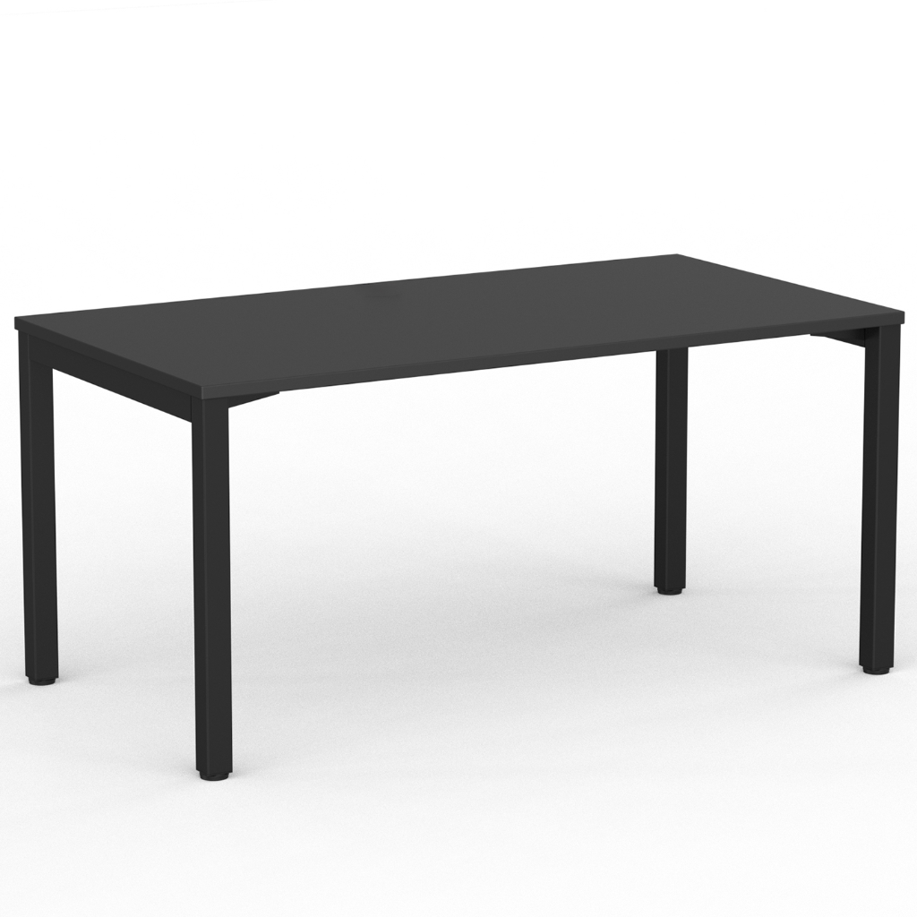 black desk with black legs