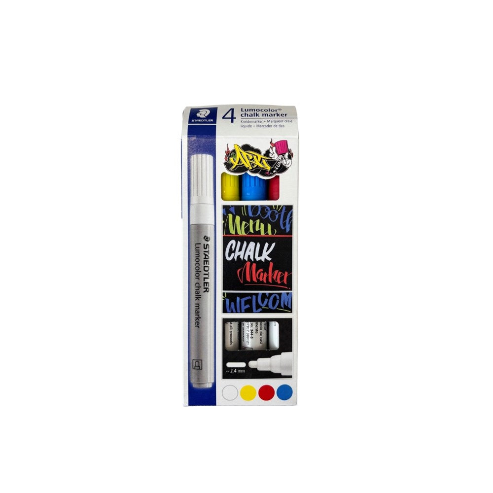 chalk markers for glassboards four assorted colours