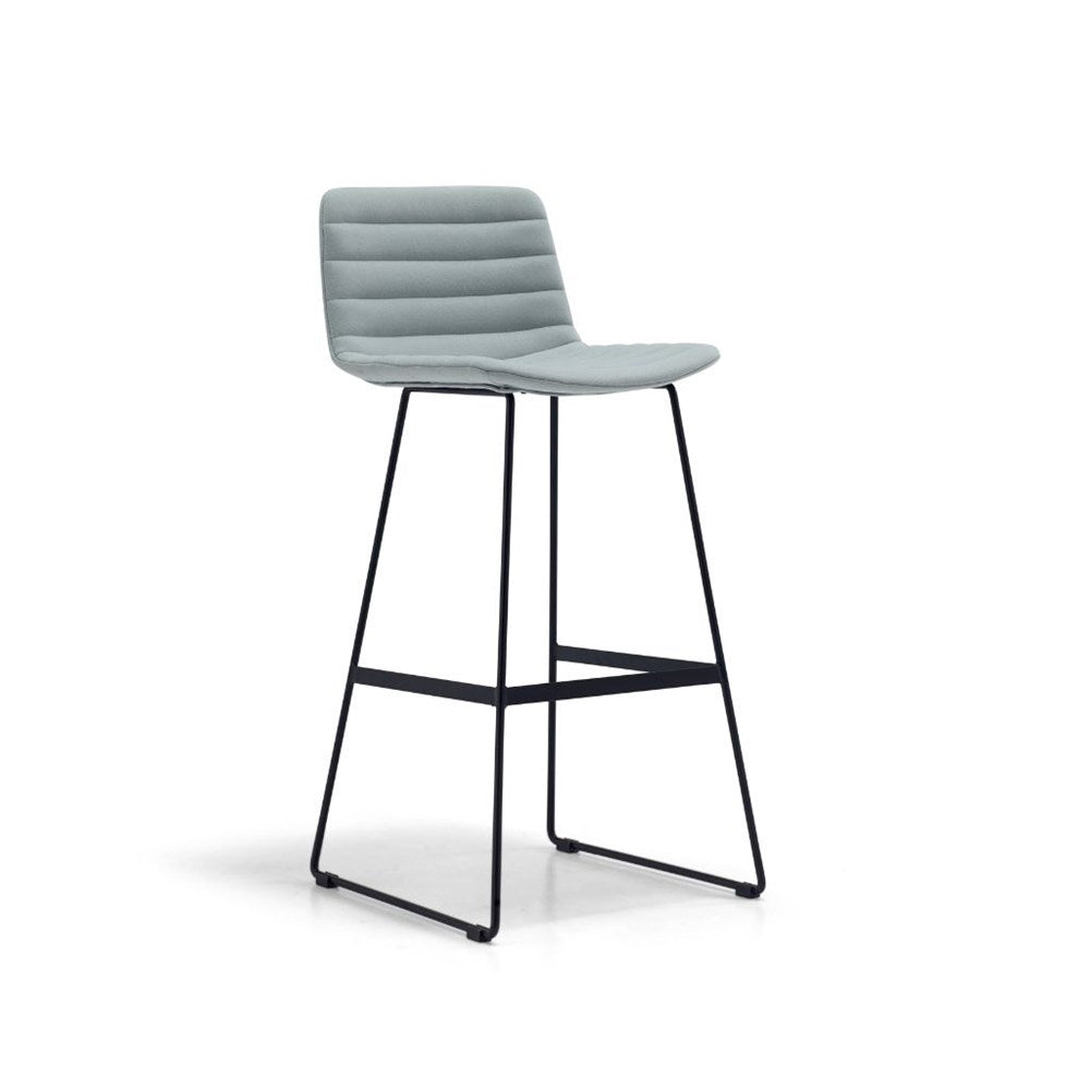 Maven Upholstered High Back Bar Stool in Pale Blue *Clearance*