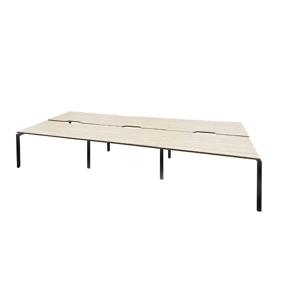 Mobel Novah 6-User Double-Sided Shared Desk