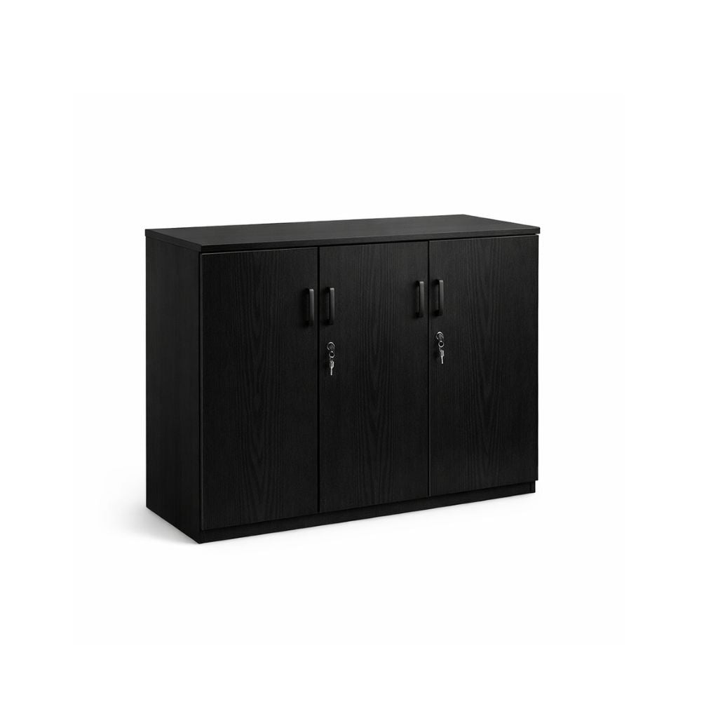 black storage credenza