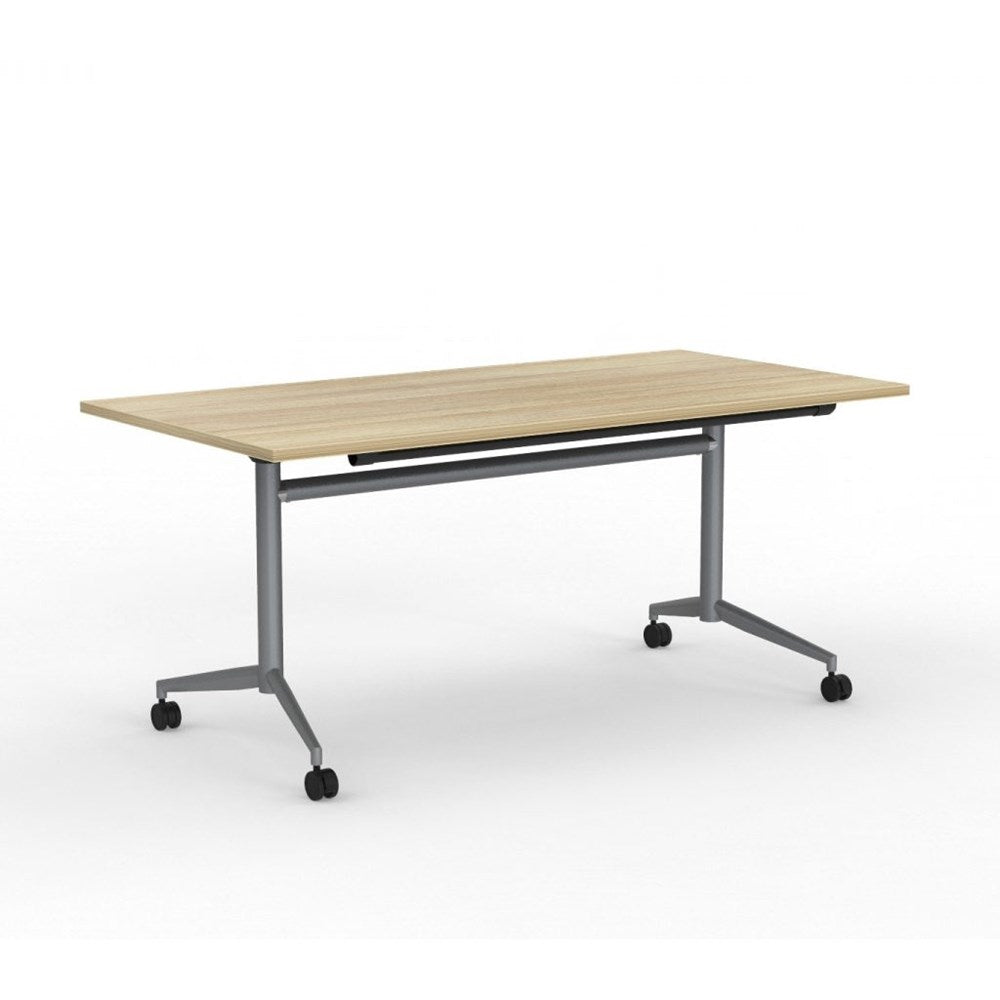 silver frame table with castors