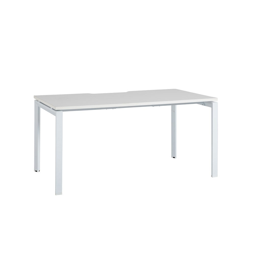 white straight desk