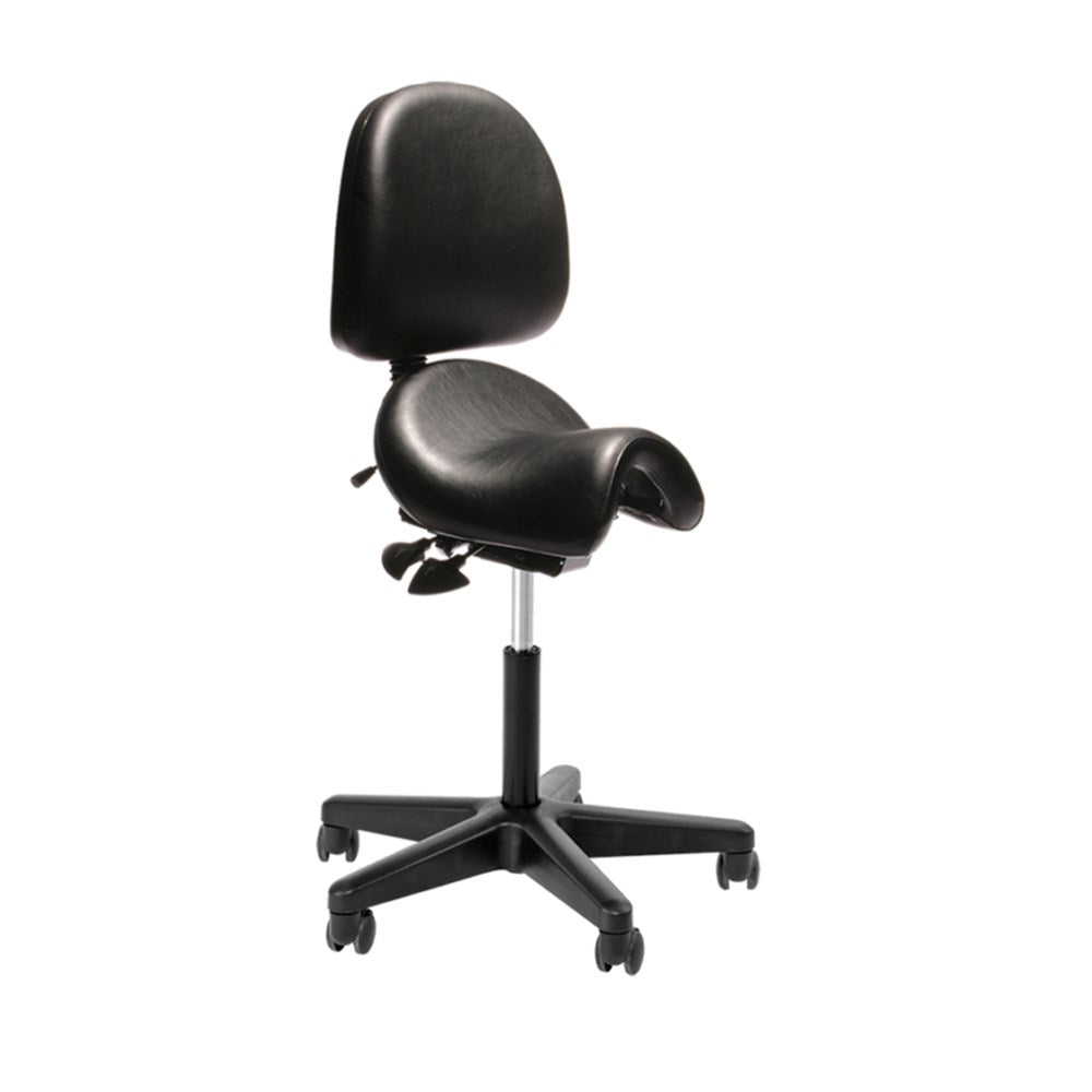 Saddle seat sale with backrest