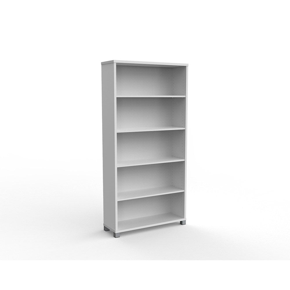 white book case