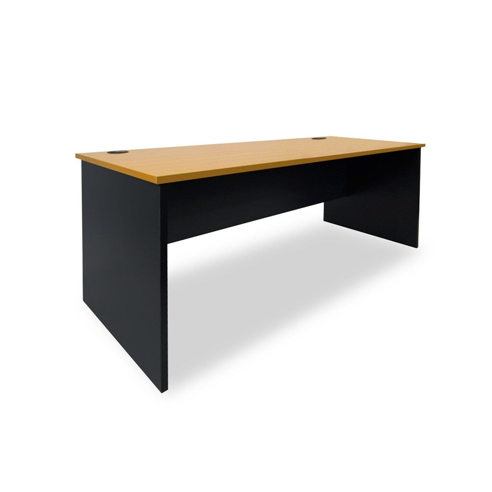 Beech and charcoal desk