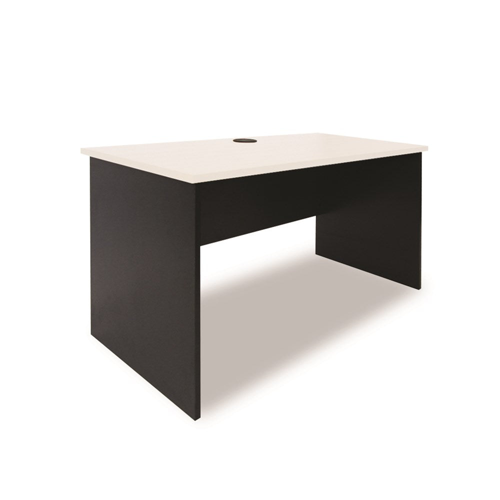 White and charcoal desk
