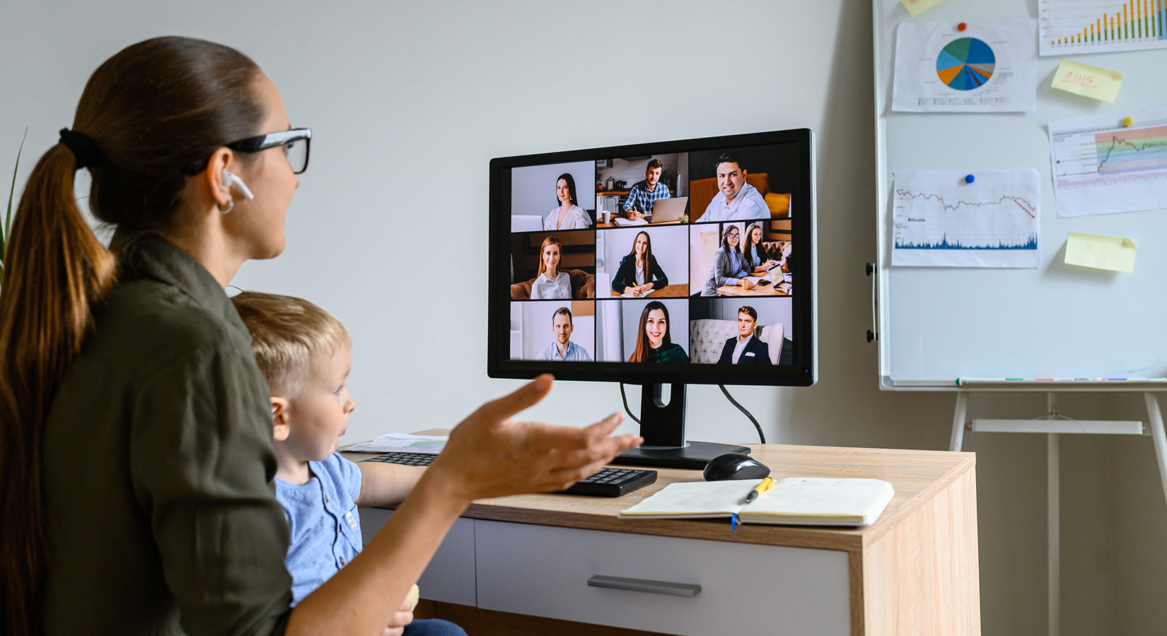 woman in zoom meeting
