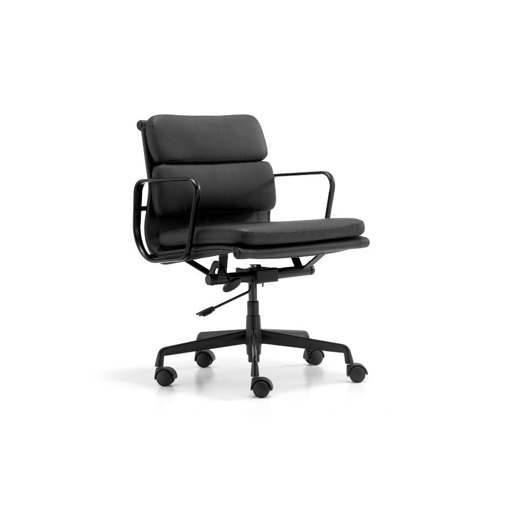black leather executive office chair