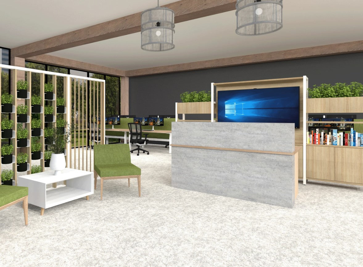 Clean Reception Counter Reception Counter | Block Counter | Office Furniture Warehouse