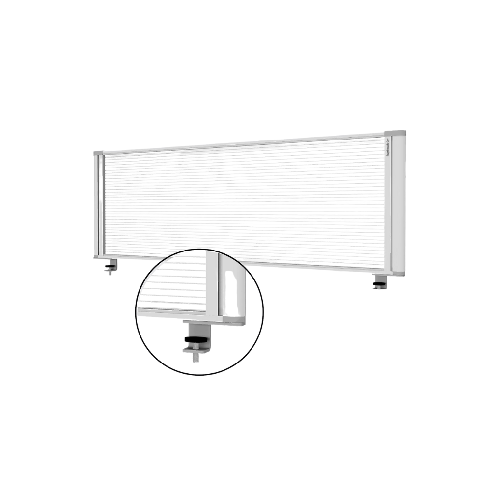 Boyd Desk Mounted Polycarbonate Frosted Partition