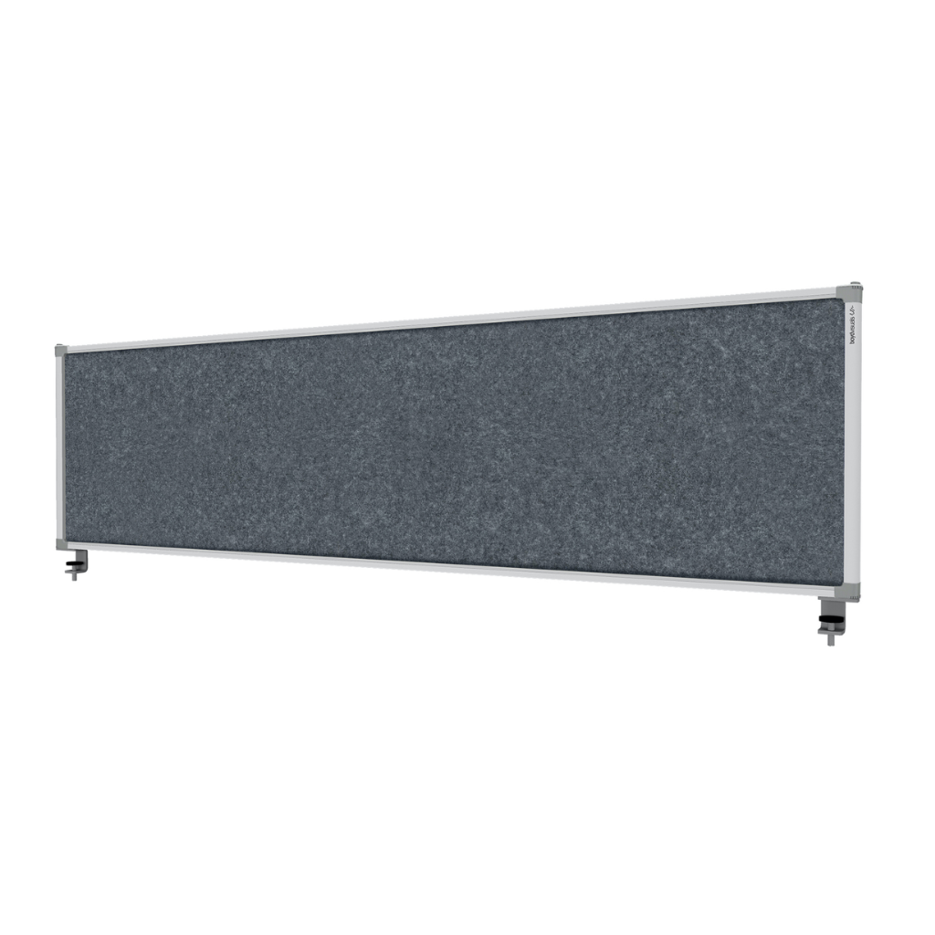 Boyd Desk Mounted Acoustic Partition Charcoal