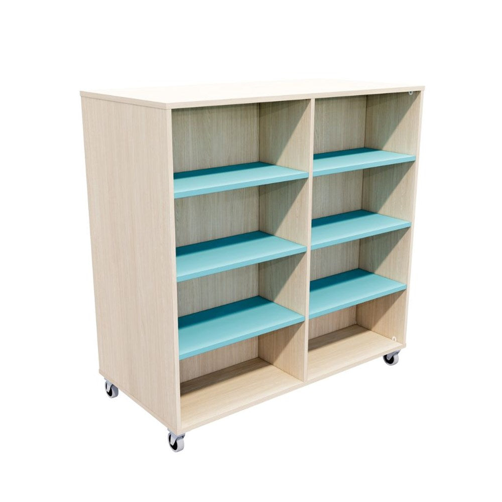 Forme Double-Sided Mobile Classroom Bookcase
